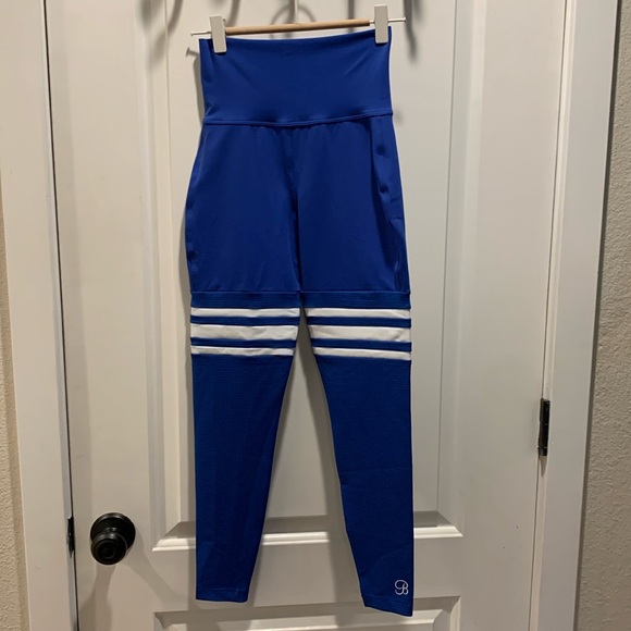 Bombshell cobalt blue scrunch thigh high leggings